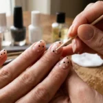 Pontilhismo Unhas Decoradas Palito
